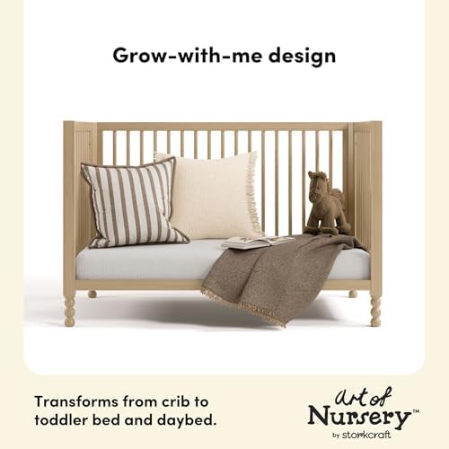 Storkcraft Rio 5-in-1 Convertible Crib and Toddler Guardrail, Driftwood