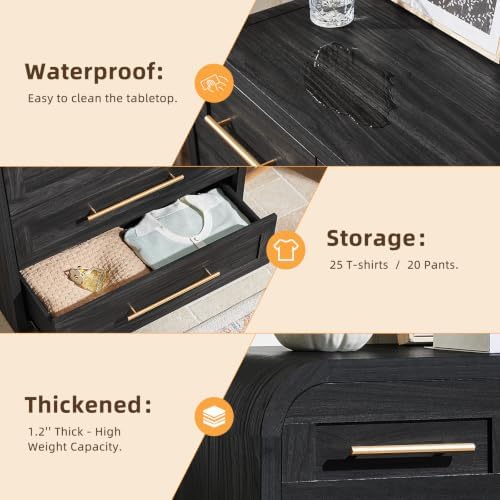 Dresser for Bedroom Set of 2, Small Dressers Chest of Drawers