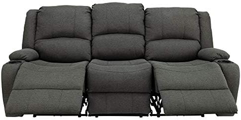 RecPro Charles Triple Powered 80" RV Wall Hugger Reclining Loveseat Fossil