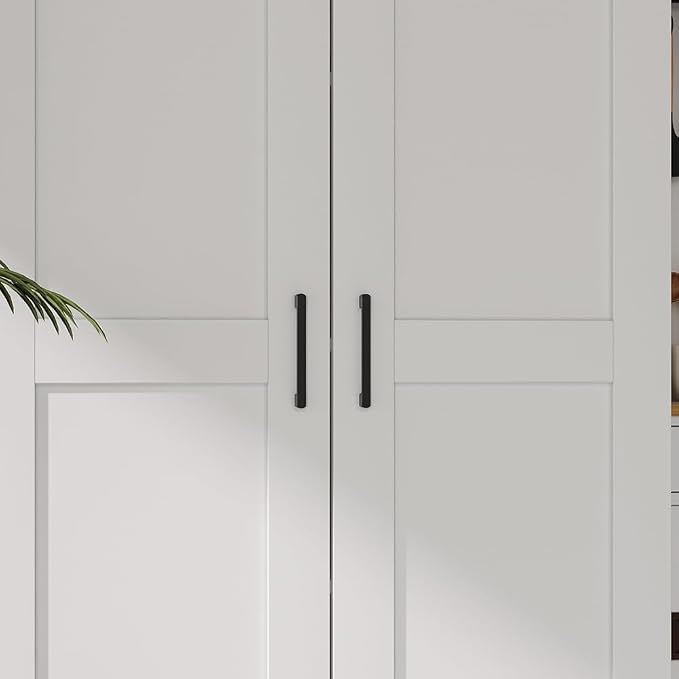 White Tall Kitchen Pantry Cabinet Organizers and Storage with Doors and Adjustable Shelves,Wood Large Gabinetes Para Cocina Office Bookshelf for Laundry Room Cabinets (31.5”W*15.7”D*71”H)