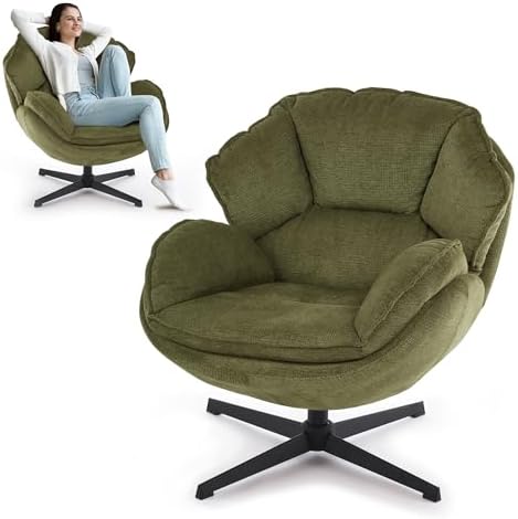 IWMH Swivel Accent Chair Set of 2,Upholstered Lounge Chair for Living Room