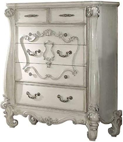 Versailles Bone White 6-Piece Bedroom Set (Cal. King)