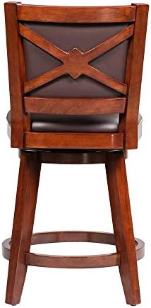 Boraam Broadmoor Swivel Counter Stool, 40-Inch, Cherry