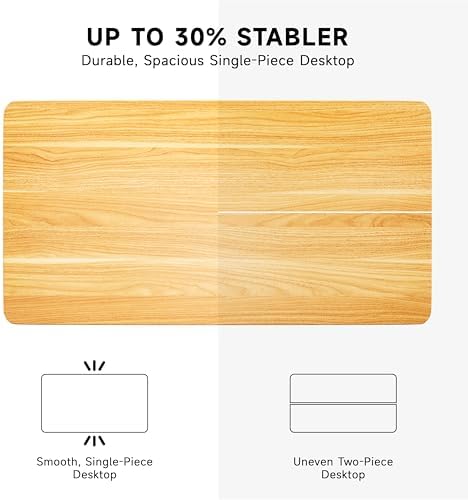 BIZUM Whole-Piece Particle Board Table Top Wood Countertop for Standing Desk DIY, 55x28x1 Inch Maple Desk Top