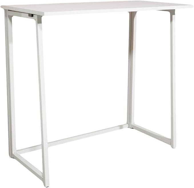 Folding Desk Computer Desk Standing Desk, Small Foldable Desk 31.7" for Small Spaces, Space Saving Portable Laptop Study Foldable Table Computer Table Writing Workstation for Home Office Desks