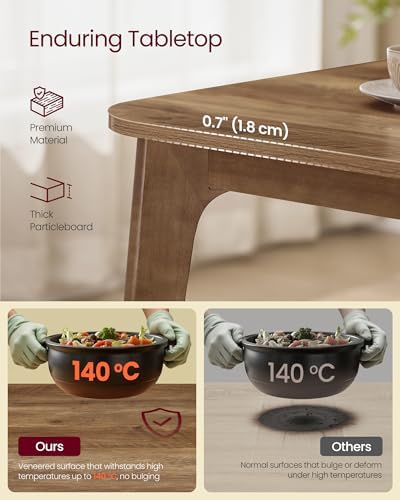 VASAGLE 50.1''-70.9'' Extendable Dining Table for 4-8 People