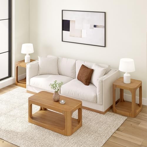 Plank+Beam Forma Coffee Table, 40 Inch, Rectangular, Pecan