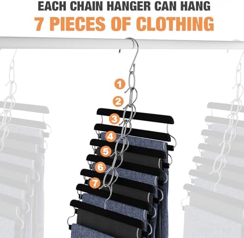 NiHome Space Saving Hangers 10-Pack, Metal Closet Organizer with Safety Cap