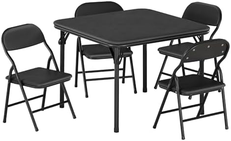 GAOMON 5 Piece Set Folding Table and Chairs Set for Boys and Girls