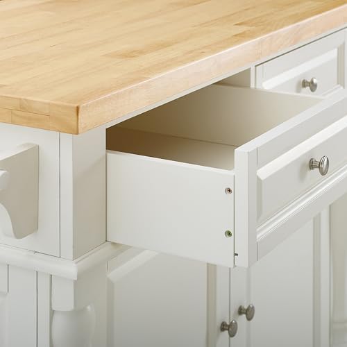 Crosley Furniture Oxford Kitchen Island Set, X-Back Stools