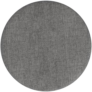 HomePop 19" Round Storage Ottoman - Gray Woven