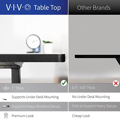 VIVO Electric Dual Motor Standing Desk, 60" x 24" Black Top