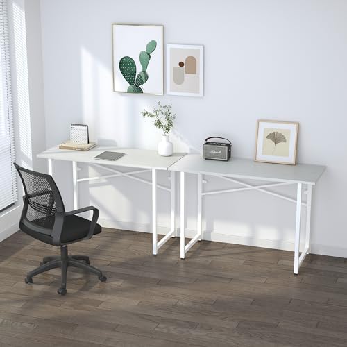 Lutown-Teen Folding Desk 47 inch No Assembly Required, White