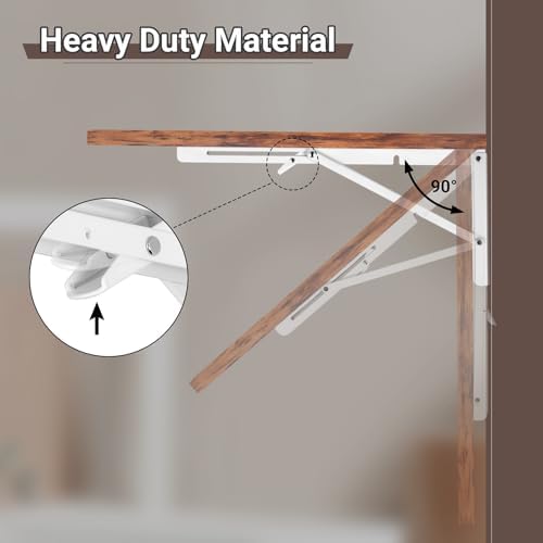 Neoaider Wall Mounted Folding Table 31.5”L x 15.7”W, Brown