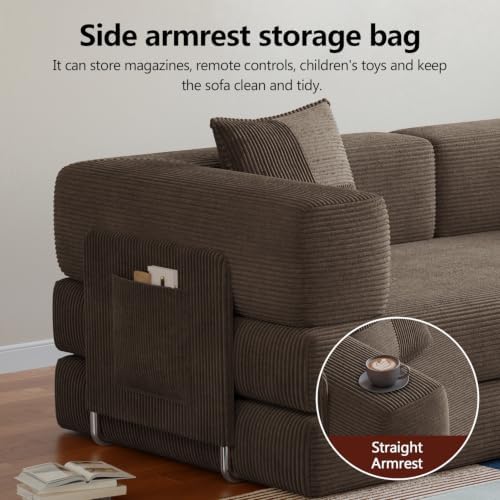 78.8" Boneless Couch for Living Room, Futon Sleeper Sofa Bed