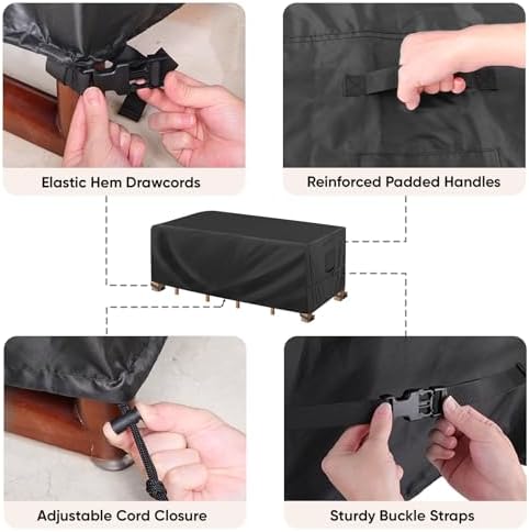 BALEINE Patio Furniture Covers Waterproof, Heavy Duty Outdoor Table Cover