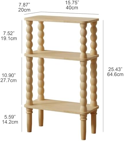 Narrow Side Table Small End Table for Small Spaces Oak