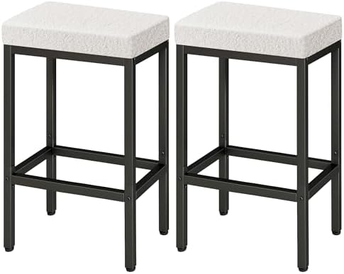 26 Inch Counter Height Bar Stools Set of 2, Fabric Barstools