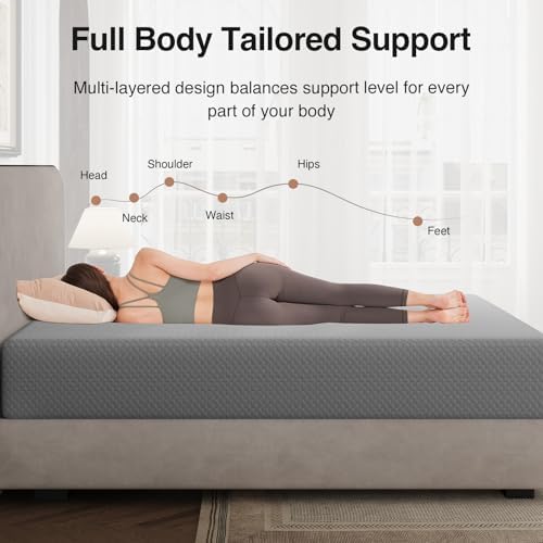 Novilla Twin Mattress 10 Inch, Cooling Twin Memory Foam Mattress