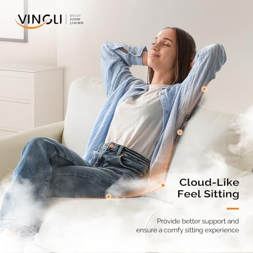 VINGLI 47" Small Loveseat Sofa Couch with Side Storage for Apartment, Dorm