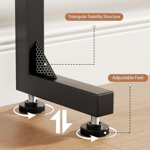 GRLEAF 2 Pack Adjustable Height Narrow Console Table with Power Outlets, 90" Long Sofa Table with Charging Station Behind Couch Table Entryway Table for Living Room and Hallway – Gray