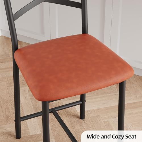 IDEALHOUSE 26" Bar Stools Set of 4, Counter Height Barstools with Back