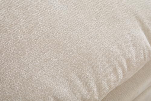 Cloud Couch Ottoman for Modular Sofa, Chenille Upholstered Footrest with Memory Foam, Beige