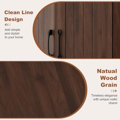Tall Corner Cabinet, 64.7" Corner Storage Cabinet, 4 Doors