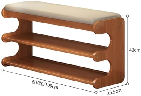 Flip Top Shoe Bench, 39 Inch Entryway Seat with Hidden Storage, Wooden Organizer for Hallway Closet, Space Saving Shoe Rack with Cushioned Seat
