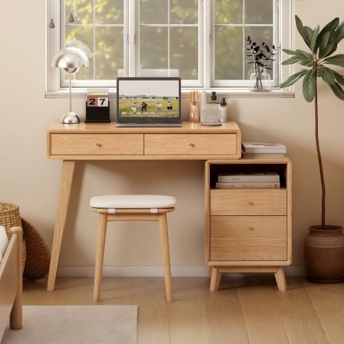 35''-50'' Extendable Vanity Desk with Dresser