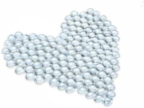 GasSaf Clear Fire Glass Beads for Outdoor Fire Pit, Fireplace, Replaces Existing Gas Logs & Lava Rocks, 3/4 Inch Glass(10 Pound)(Crystal Clear Luster)
