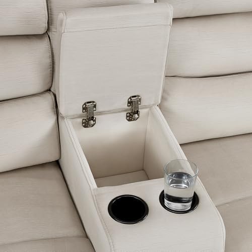 MCombo 73.8'' Zero Wall Hugger Power Recliner Sofa, ST258M2 (Beige)