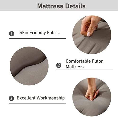 MAXYOYO Japanese Floor Mattress 4" Thick Small Size Foldable Futon Mattress