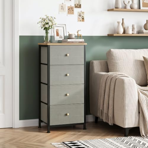 4 Drawer Dresser for Bedroom, Fabric Storage Drawer Unit