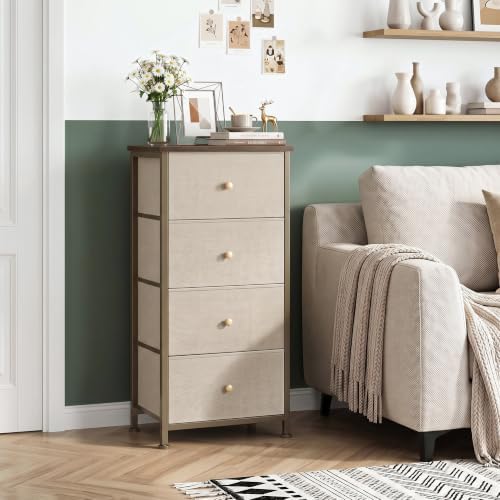 4 Drawer Dresser for Bedroom, Fabric Storage Drawer Unit