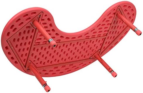 EMMA + OLIVER Red 65x35 Adjustable Height Activity Table