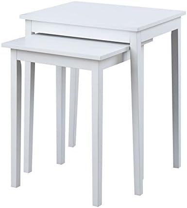 Convenience Concepts American Heritage Nesting End Tables, White