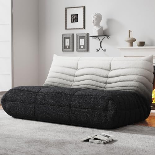 Loveseat Bean Bag Chair for Adults, Comfy Beanbag with Memory Foam