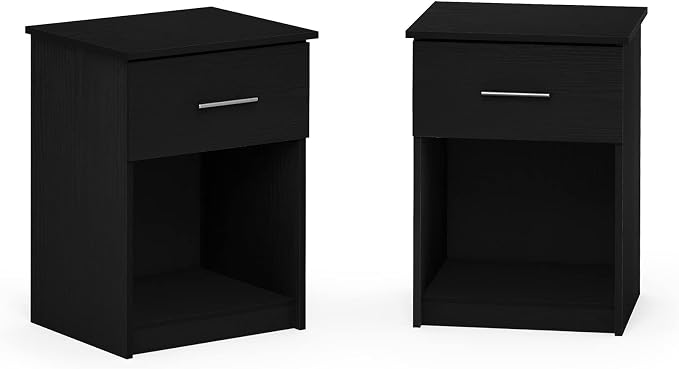 Furinno Tidur Nightstand, 2-Pack, Americano