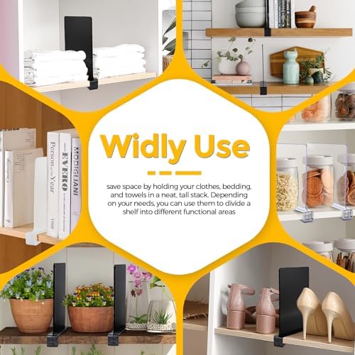 White Acrylic Shelf Dividers for Closets Organizer & Storage,8 Pack