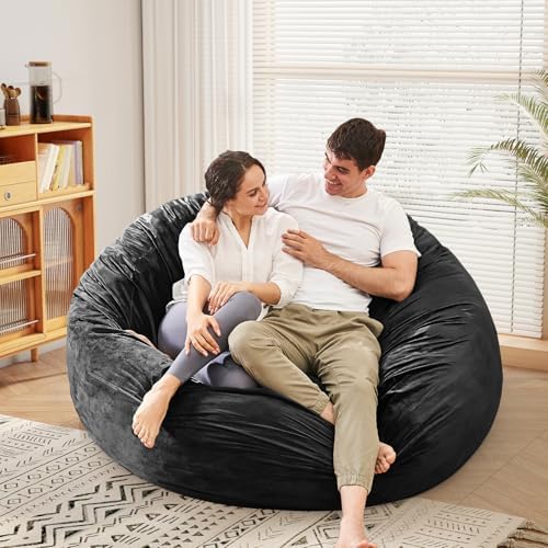 Bean Bag Chairs for Adults - Giant Bean Bag Convertible Floor Sofa