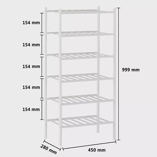 Shoe Rack Multi Tier Storage Organizer Wide Metal Shoe Shelf for Closet Entryway, Bamboo Stackable Multi-Layer Shelf Doorway Simple Folding Shoe Rack