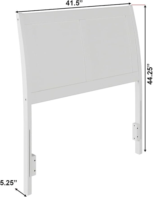 AFI, Portland Twin Sleigh Solid Wood Panel Headboard, White