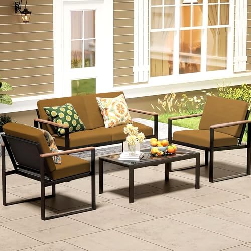 8Pcs Patio Cushion Covers, Outdoor Stretch Cushion Covers, Washable