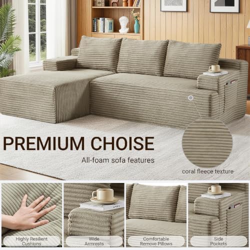 Boneless Couch, Sectional Cloud Couch Sofa for Living Room