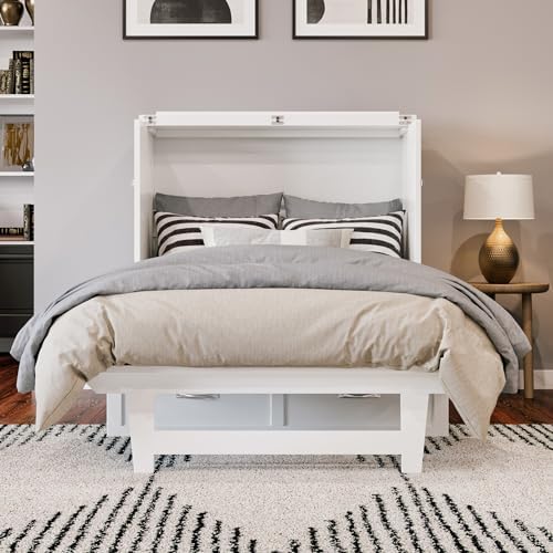 AFI, Northfield Murphy Bed Chest Twin XL with 6" Mattress, White