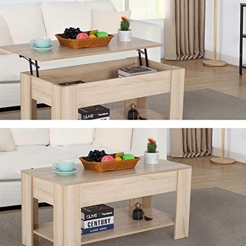 FDW | 39" Lift Top Coffee Table | Gray | with Hidden Storage