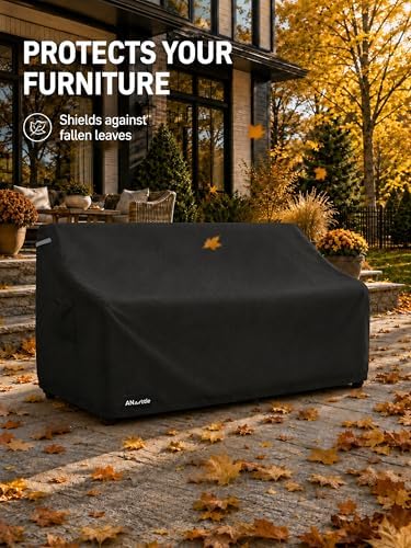 3-Seater Patio Sofa Cover,85W x 37D x 35H Inches Outdoor Couch Cover,100% Waterproof Heavy Duty Patio Sofa Covers,Patio Furniture Covers,Black