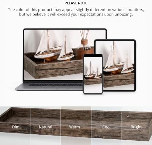 Smoke Gray Floating Shelves with Raised Lip, 15.7 Inch Set of 2