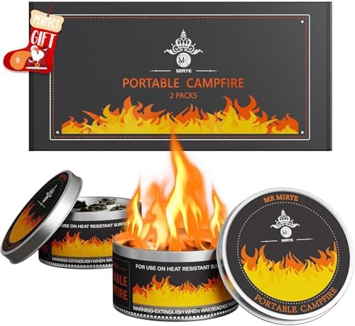 2 Pack Smores Fire Pit Portable Campfire Mini Fire Pit for Outdoor Camping, Indoor, Tabletop, Picnics, Backyard & Travel Smores kit, 3-5 Hours Burn Time,Smores Maker Portable Firepit Bonfire